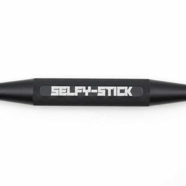 Selfy Stick 6″ Destructor Series tactical self defense palm stick in black PVD-coated 303 stainless steel